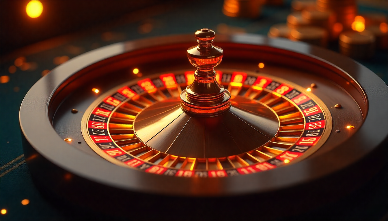 Roulette wheel glowing in neon yellow, symbolizing Ninja Gamblers roulette mastery playbook.